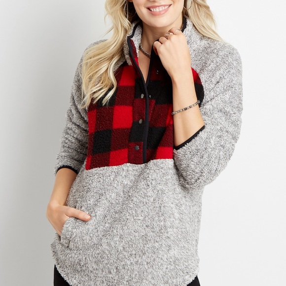 Maurices Gray Fleece Pullover 3X EUC - Picture 1 of 5